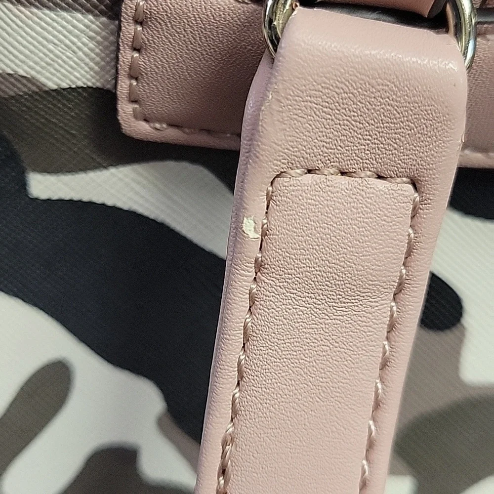 Guess Camo Pink, Gray & Black Backpack with Structured Design Preloved